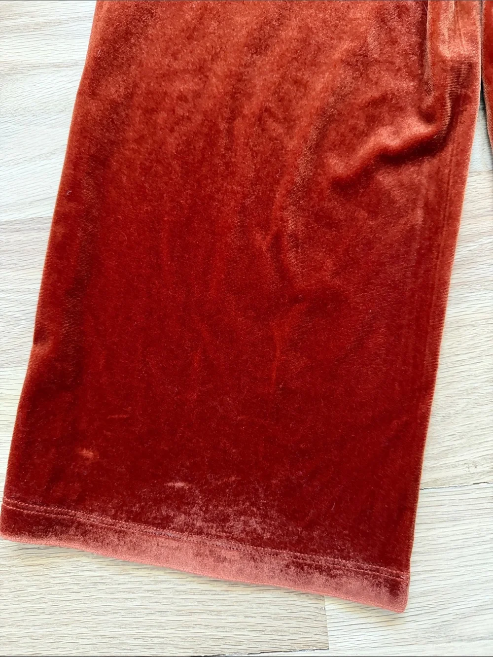 MOLO Denmark Gorgeous Velvet Wide-Leg Pants - Rust Orange Girls sz EUR 116